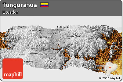 Physical Panoramic Map of Tungurahua