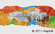 Physical Panoramic Map of Tungurahua, political outside