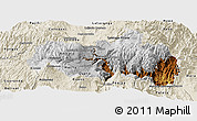 Physical Panoramic Map of Tungurahua, shaded relief outside