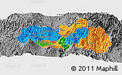 Political Panoramic Map of Tungurahua, desaturated