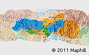 Political Panoramic Map of Tungurahua, lighten