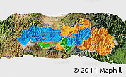 Political Panoramic Map of Tungurahua, satellite outside