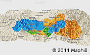 Political Panoramic Map of Tungurahua, shaded relief outside
