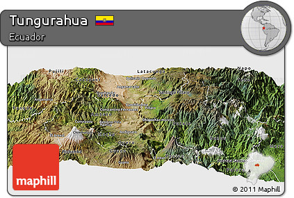 Satellite Panoramic Map of Tungurahua