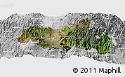 Satellite Panoramic Map of Tungurahua, lighten, desaturated