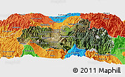 Satellite Panoramic Map of Tungurahua, political outside