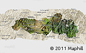 Satellite Panoramic Map of Tungurahua, shaded relief outside