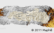 Shaded Relief Panoramic Map of Tungurahua, physical outside
