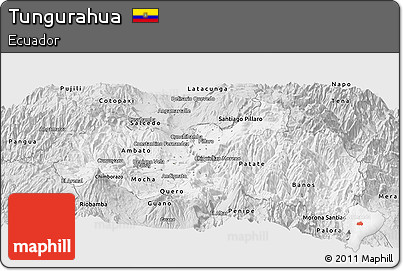Silver Style Panoramic Map of Tungurahua