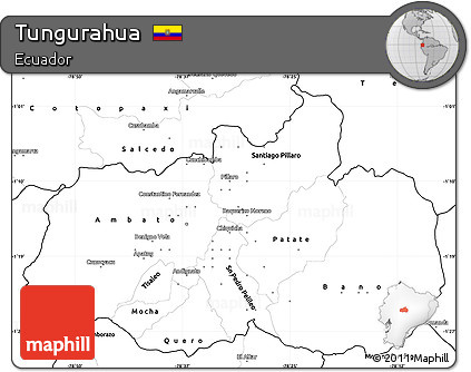 Blank Simple Map of Tungurahua