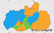 Political Simple Map of Tungurahua, cropped outside