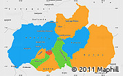 Political Simple Map of Tungurahua, single color outside, borders and labels