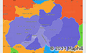 Political Shades Simple Map of Tungurahua, political outside