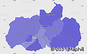 Political Shades Simple Map of Tungurahua, single color outside