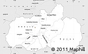 Silver Style Simple Map of Tungurahua