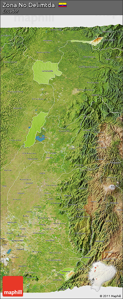 Physical 3D Map of Zona No Delimtda, satellite outside