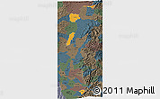 Political 3D Map of Zona No Delimtda, darken, semi-desaturated