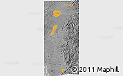 Political 3D Map of Zona No Delimtda, desaturated