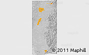 Political 3D Map of Zona No Delimtda, lighten, desaturated