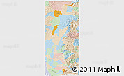 Political 3D Map of Zona No Delimtda, lighten