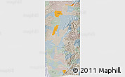 Political 3D Map of Zona No Delimtda, lighten, semi-desaturated