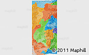 Political 3D Map of Zona No Delimtda, political shades outside
