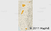 Political 3D Map of Zona No Delimtda, shaded relief outside