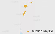 Political 3D Map of Zona No Delimtda, single color outside