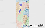 Political Shades 3D Map of Zona No Delimtda, lighten