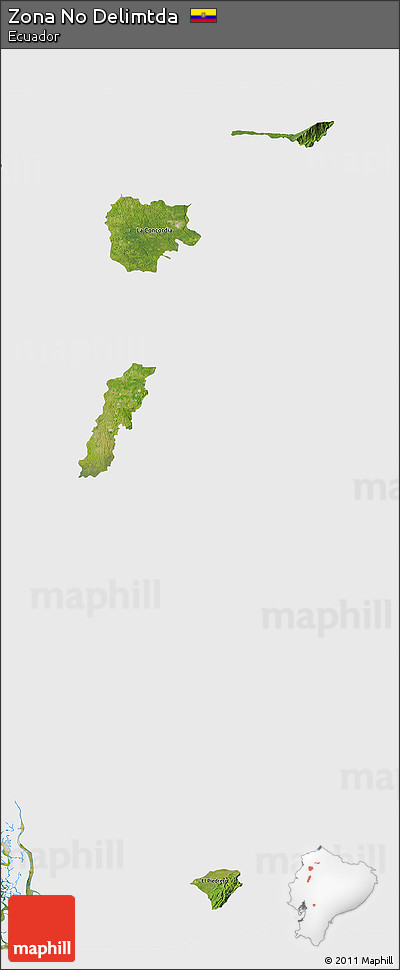 Satellite 3D Map of Zona No Delimtda, single color outside