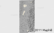 Shaded Relief 3D Map of Zona No Delimtda, darken, desaturated
