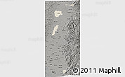 Shaded Relief 3D Map of Zona No Delimtda, darken, semi-desaturated