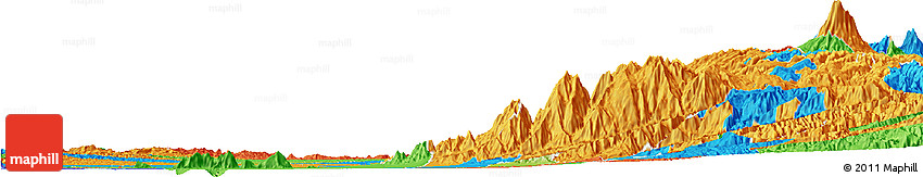 Physical Horizon Map of Zona No Delimtda, political outside