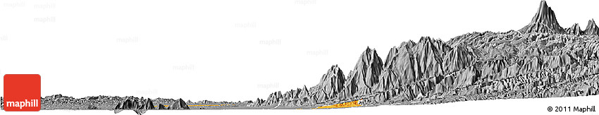 Political Horizon Map of Zona No Delimtda, desaturated