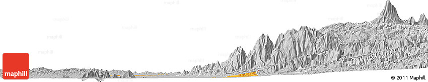 Political Horizon Map of Zona No Delimtda, lighten, desaturated