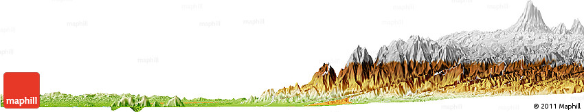 Political Horizon Map of Zona No Delimtda, physical outside
