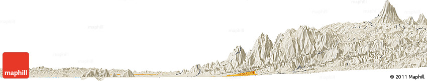 Political Horizon Map of Zona No Delimtda, shaded relief outside
