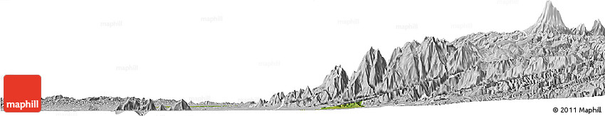 Satellite Horizon Map of Zona No Delimtda, lighten, desaturated