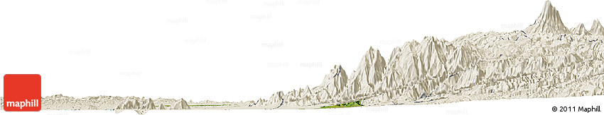 Satellite Horizon Map of Zona No Delimtda, shaded relief outside