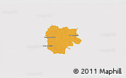 Political 3D Map of La Concordia, cropped outside