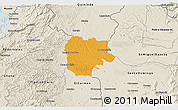 Political 3D Map of La Concordia, shaded relief outside