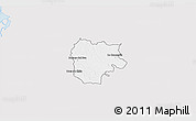 Silver Style 3D Map of La Concordia, single color outside