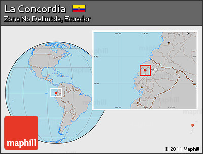 Gray Location Map of La Concordia, highlighted parent region