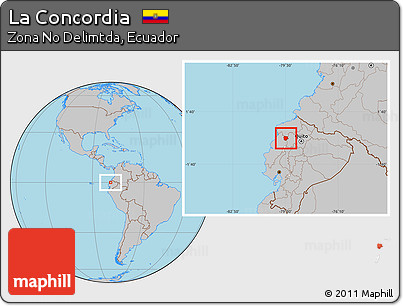 Gray Location Map of La Concordia, highlighted parent region