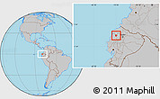 Gray Location Map of La Concordia, highlighted parent region
