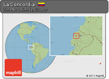Savanna Style Location Map of La Concordia