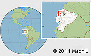 Savanna Style Location Map of La Concordia, highlighted country, highlighted parent region, within the entire country