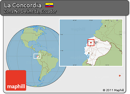Savanna Style Location Map of La Concordia, highlighted country, highlighted parent region
