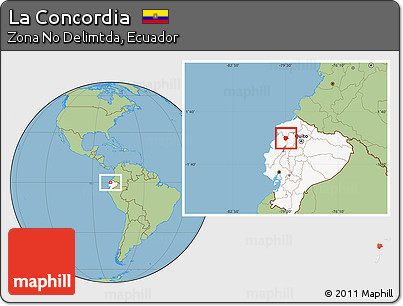 Savanna Style Location Map of La Concordia, highlighted country, highlighted parent region