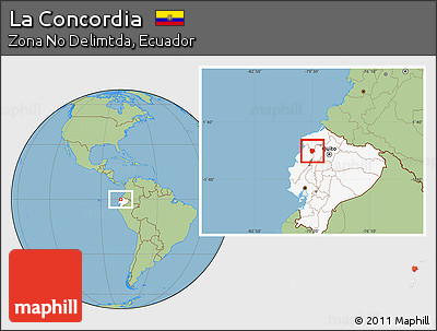 Savanna Style Location Map of La Concordia, highlighted country, highlighted parent region